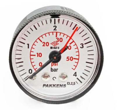 Manometr quru tipli (0-4 bar 63 мм 1/4" arxa bağlantı) Pakkens 0631000205