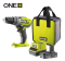 Drel-vintburan kompakt Ryobi ONE+ R18DD3-120S 5133003347 Drel-vintburan kompakt Ryobi ONE+ R18DD3-120S 5133003347