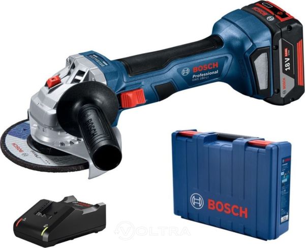Bucaqlı pardaqlama Bosch GWS 180-LI+GBA 4.0 Ah+GAL 18V-40 06019H9025