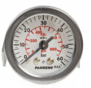 Manometr quru tipli (0-60 bar 40 mm, 1/8" metal gövdə) Pakkens 0401000211 MG