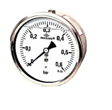 Манометр с глицерином (0-0,6 бар 63 мм 1/4" крепление сзади) Pakkens 0631001201