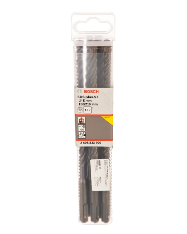 Burğu dəsti SDS-plus-5X 8x150х210 mm (10 ədəd) Bosch 2608833900