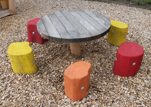 Masa və oturacaqlar uşaq meydançası üçün ŞS 020