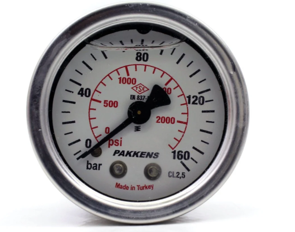 Manometr qliserinli (0-160 bar 40 mm, 1/8"B arxa bağlantı) Pakkens 0401001213