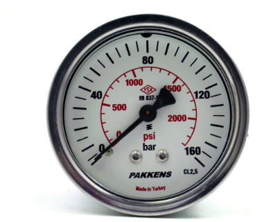 Манометр сухого типа (0-160 бар/40 мм 1/8"B панельное крепление) Pakkens 0401000313