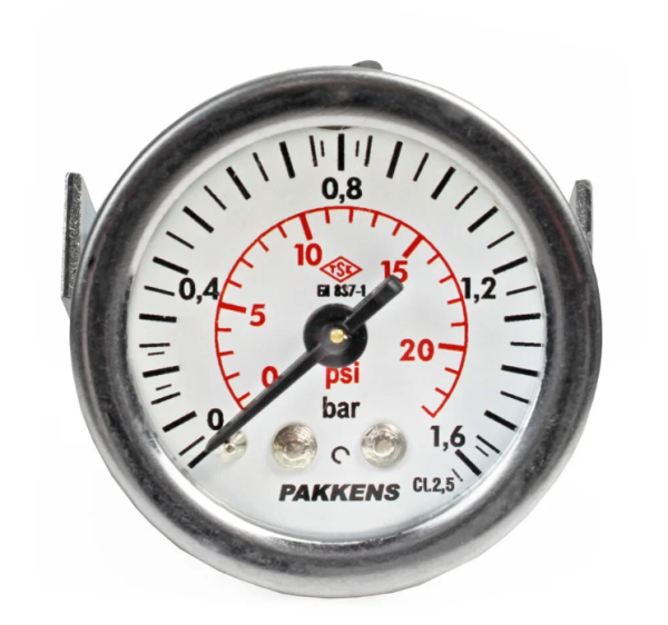 Manometr quru tipli (0-1,6 bar 40 mm, 1/8" metal gövdə) Pakkens 0401000203 MG