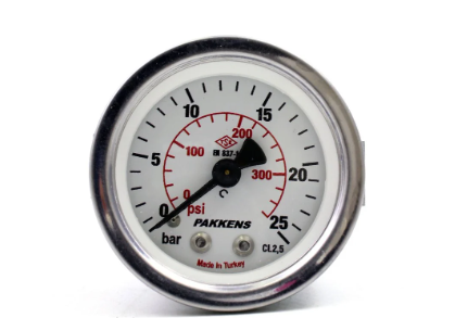 Манометр сухого типа (0-25 бар/40 мм 1/8"B панельное крепление) Pakkens 0401000309