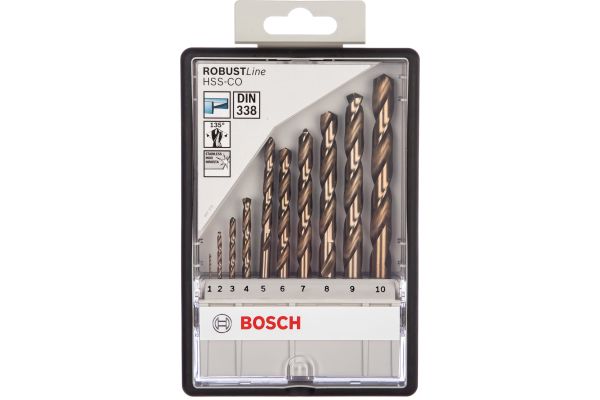 Набор сверл (10 шт., 1-10 мм; HSS-CO) по металлу Bosch 2607019925