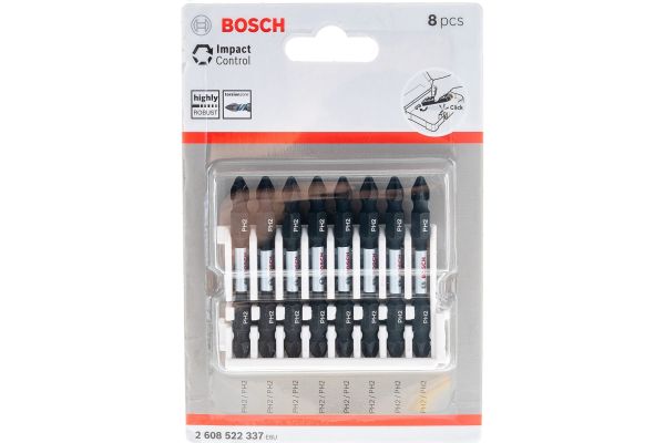 Buruq dəsti zərbəli Impact Control (PH2; 65 mm) 8 əd. Bosch 2608522337