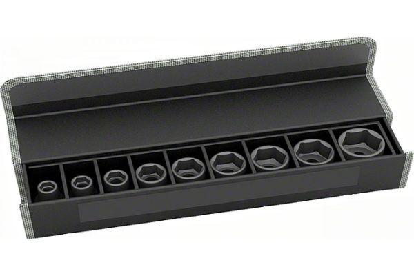 Набор торцовых головок 9 шт. (7-19 мм; 3/8", 60мм) Bosch 2608551099