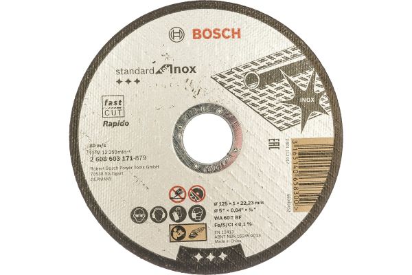 Kəsmə diski Standard for Inox 125x1х22.2 mm Standard Bosch 2608603171
