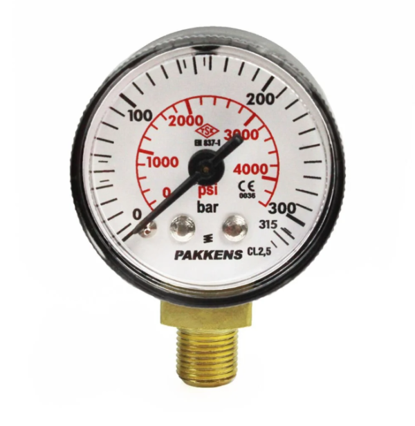 Manometr quru tipli (0-315 bar 40 mm, 1/8")  Pakkens 0401000116