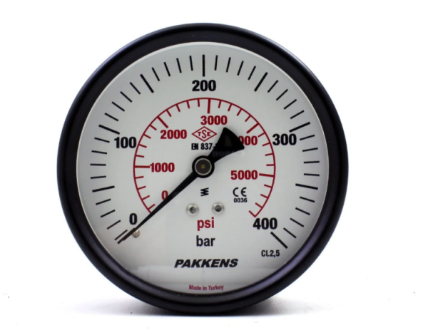 Манометр сухого типа (0-400 бар/40 мм 1/8") Pakkens 0401000217
