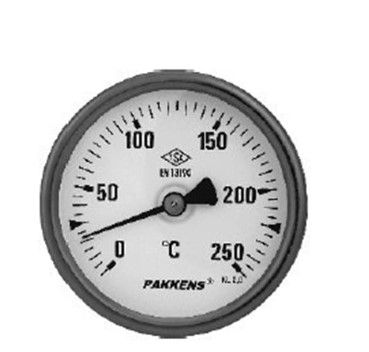 Termometr manometrik arxa bağlantılı 100 mm 5 sm Bimetal Pakkens 1004020105