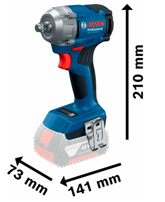 Гайковерт аккумуляторный ударный BOSCH GDS 06019M5021