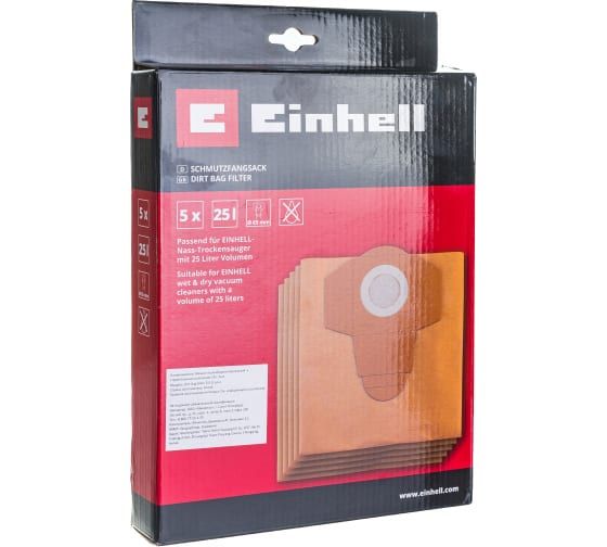 Toz torbası (25 l; 5 əd) Einhell 2351150