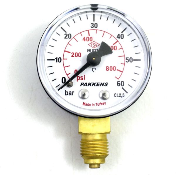 Манометр Pakkens сухого типа (0-60 Бар 63 мм) 0631000111