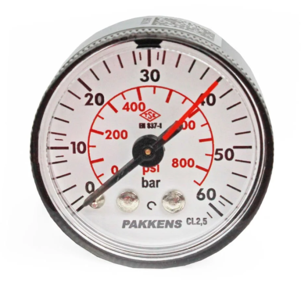 Manometr quru tipli (0-60 bar 40 mm, 1/8") Pakkens 0401000211