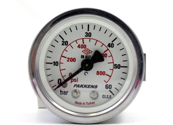 Манометр сухого типа (0-60 бар/40 мм 1/8"B панельное крепление) Pakkens 0401000311