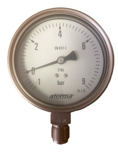 Manovakummetr quru tipli (-1/+9 bar 40 mm, G1/8"B alt bağlantı) Pakkens 0402000107