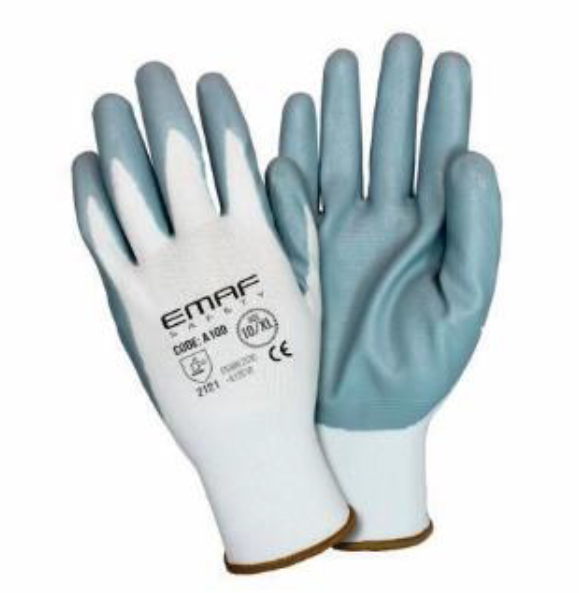 İşçi əlcəyi, Emaf Safety A100, nitril, 32qr