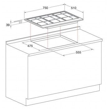 Газовая варочная панель Hotpoint-Ariston PCN 750 T(OW) R /HA