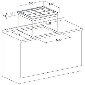 Qaz üstlüyü Hotpoint-Ariston PKL 641 IX/HA