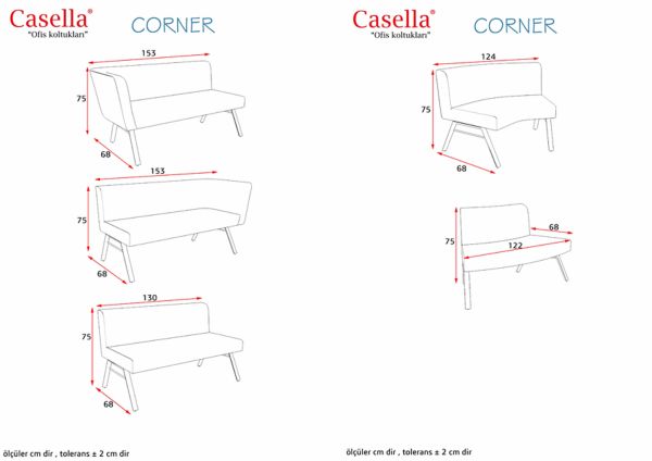 Modul oturacaqlar Casella Corner CRN 03