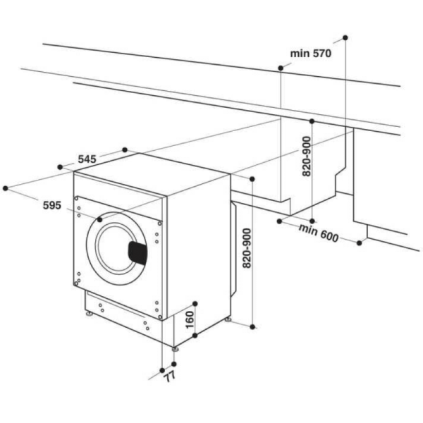 Встраиваемая стиральная машина Whirlpool BI WDWG 75148 EU