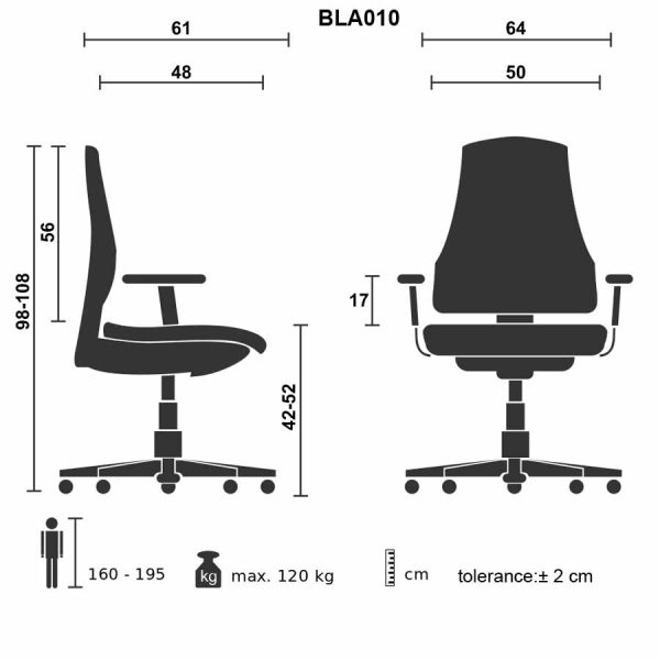 Oturacaq ofis üçün Casella Bella BLA 010