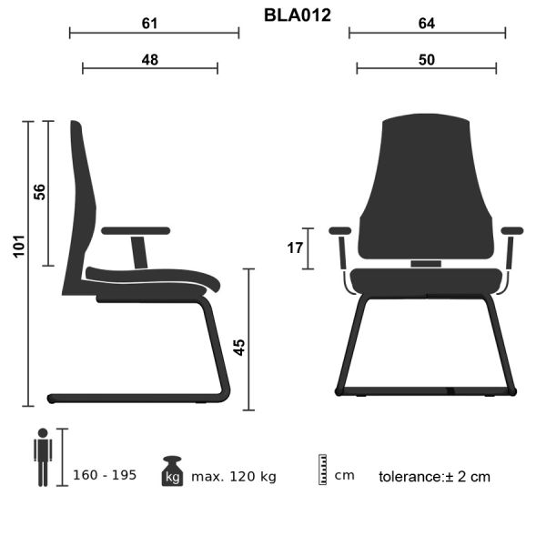 Oturacaq ofis üçün Casella Bella BLA 012