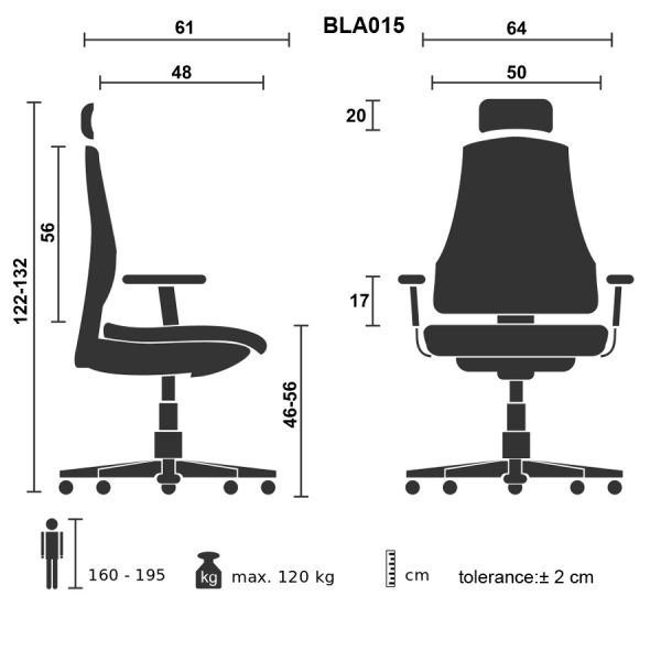 Oturacaq ofis üçün Casella Bella BLA 015