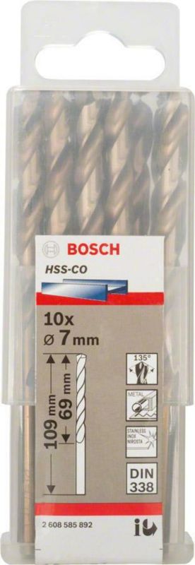 Burğu metal üçün HSS-CO 7x69x109 mm Bosch 2608585892