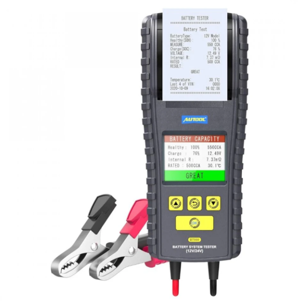Тестер аккумуляторных батарей с принтером Autool BT860, BT