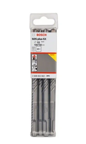 Burğu dəsti beton üçün SDS-plus-5X 10x100х160 (10ədəd) mm Bosch 2608833902