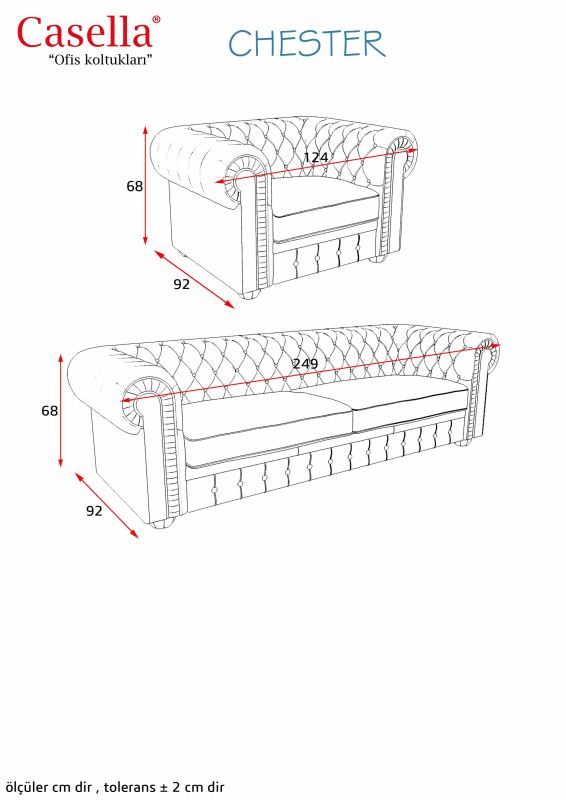 Divan ofis üçün Casella Chester CHS 02