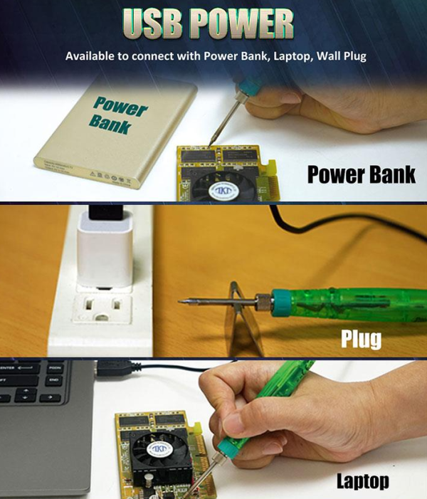 Alət dəsti mini lehimləmə dəmiri ilə Pro'skit PK-324