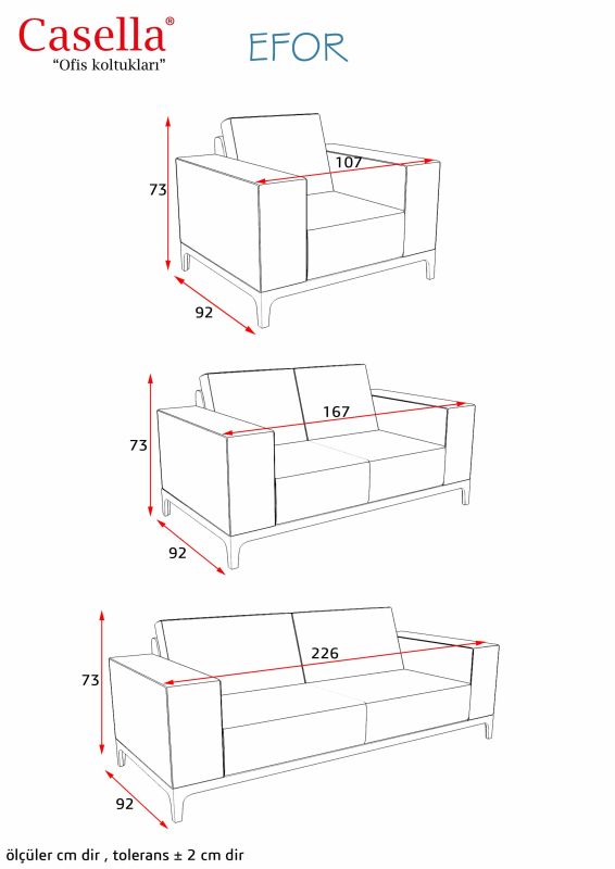 Divan ofis üçün Casella Efor EFR 03