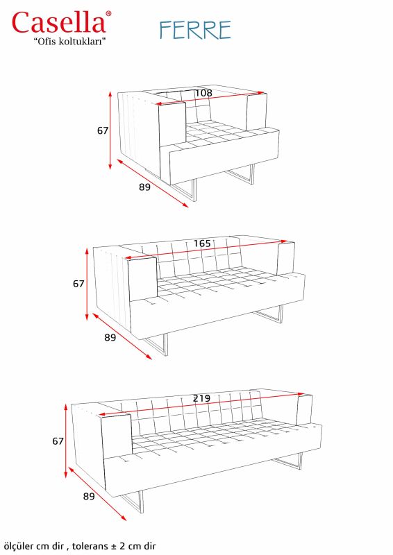 Divan ofis üçün Casella Ferre FRE 01