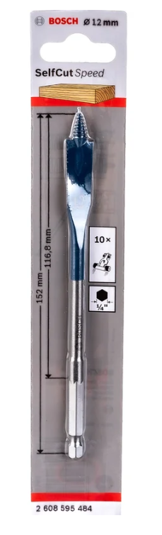 Burğu lələk formalı 12х152 mm Bosch 2608595484