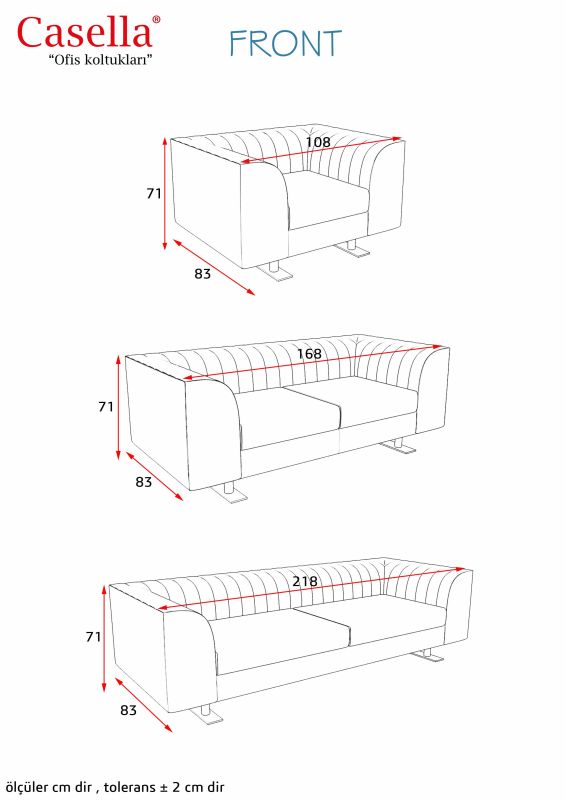 Divan ofis üçün Casella Front FNT 03