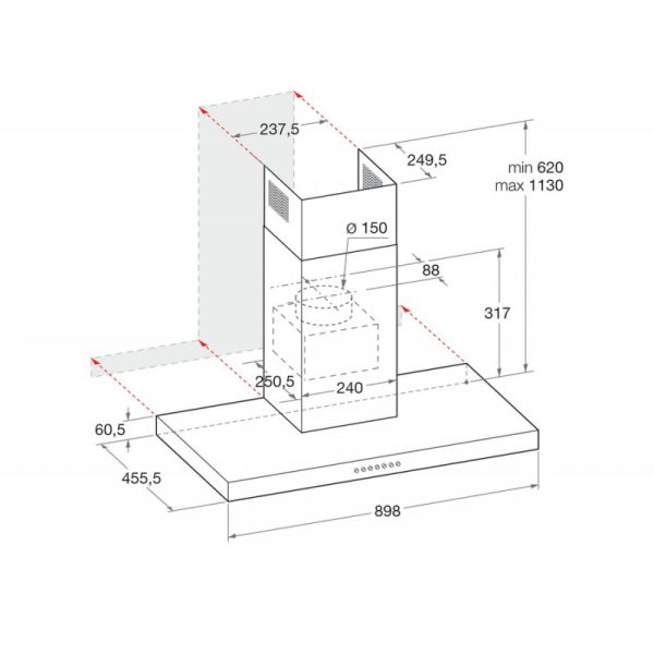 Вытяжка Hotpoint-Ariston HHBS 9.8F LT X