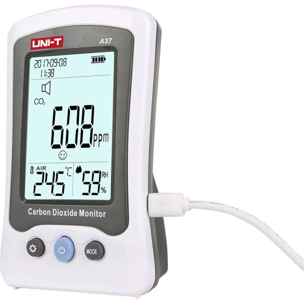 Detektor rəqəmsal karbon qazı üçün Carbon Dioxide Monitor CO2 UNI-T A37