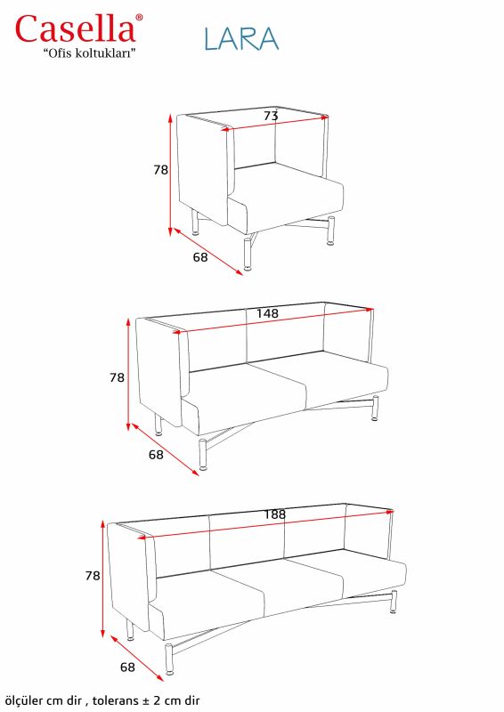 Divan ofis üçün Casella Lara 01