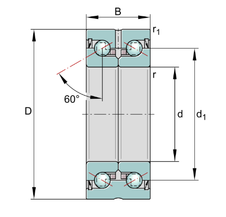Yastıq (podşipnik) bilyalı SKF ZKLN5090