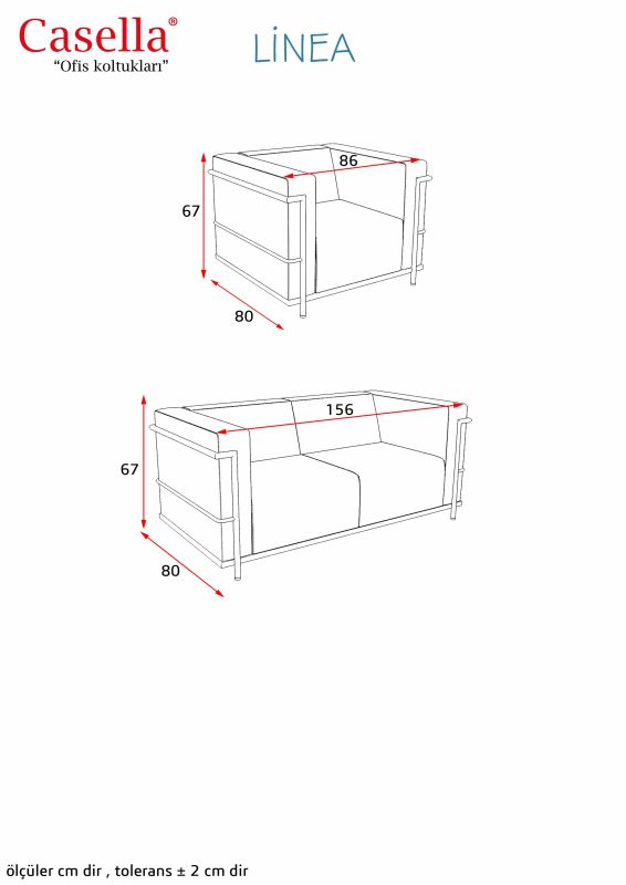 Divan ofis üçün Casella Linea L 10