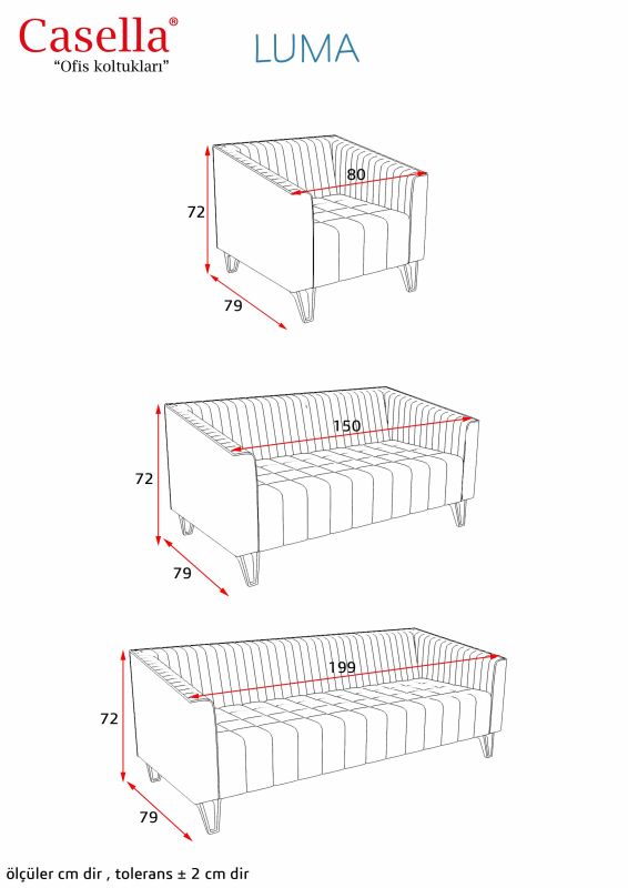 Divan ofis üçün Casella Luma 02