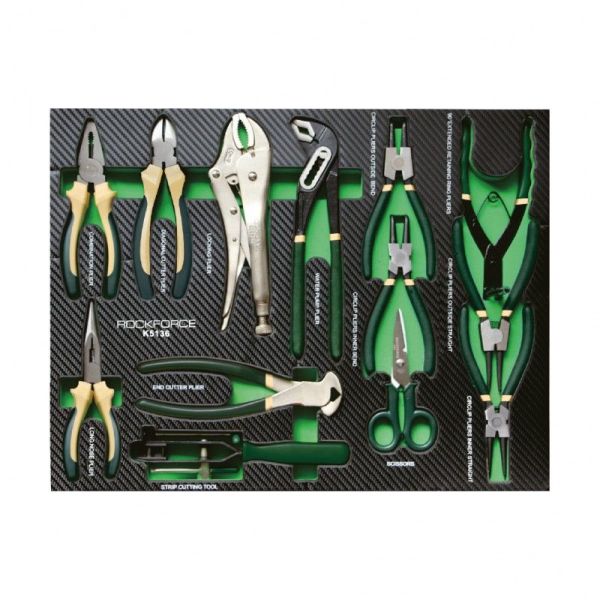 Alətlər üçün iş masası Rockforce, 7 bölməli / 274 ədəd / yaşıl, RF-55300