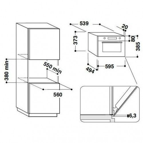 Mikrodalğalı soba Indesit MWI 4343 BL