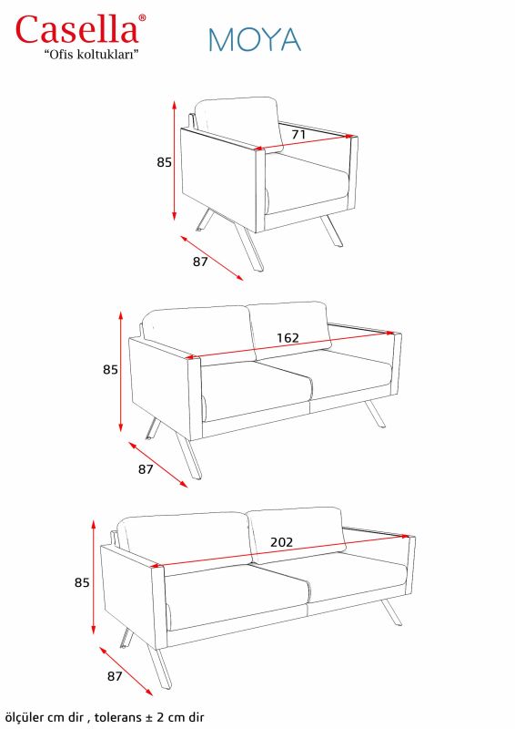 Divan ofis üçün Casella Moya 03